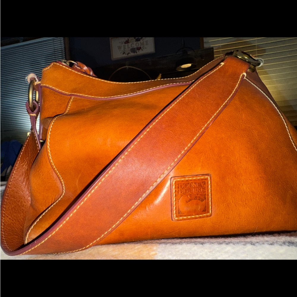 Dooney & Bourke Orange Leather Shoulder Bag